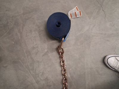 Kinedyne Winch Strap with Chain - 5400 LBS Working Load Limit, Blue