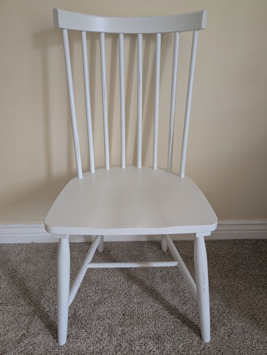 Large White Wooden Chair - Perfect Condition, Like New