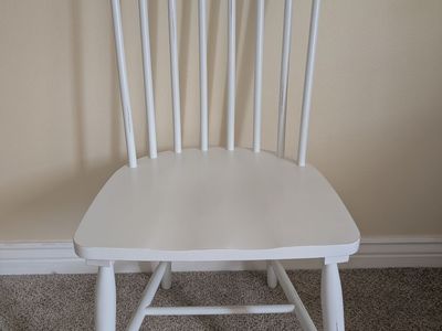 Large White Wooden Chair - Perfect Condition, Like New