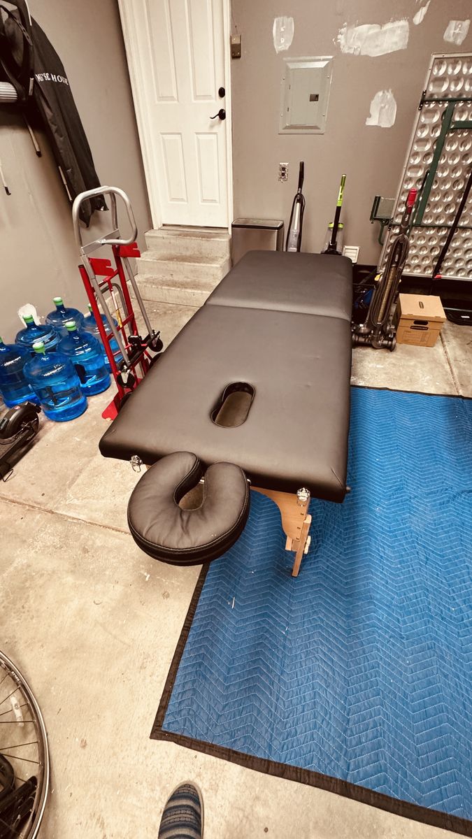 Luxton Massage Table, Memory Foam, Portable, with Storage Case and Headrest