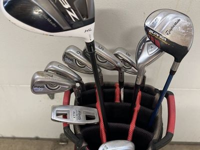 Complete Golf Set: TaylorMade RBZ/Burner, Ping Irons/Putter, Callaway Wedge with Bag