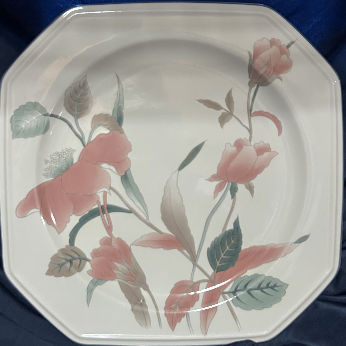 80’s VTG Mikasa Continental Silk Flowers Dinner Plates & Pasta /One-Dish Meals Bowl set of 8 in Never-Used Perfect Condition
