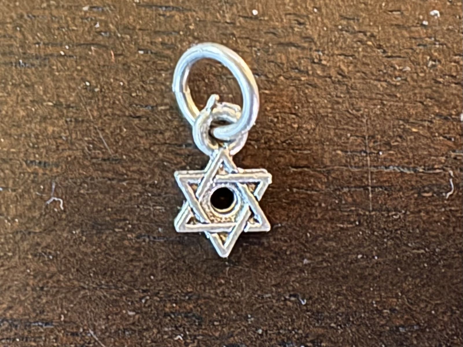 Tiny Silver Tone Star of David Charm