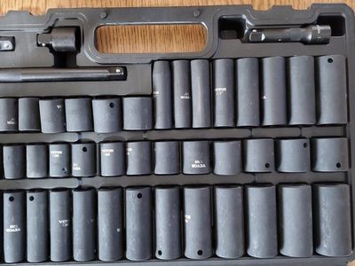 VEVOR 3/8" Drive Impact Socket Set, 48 Piece