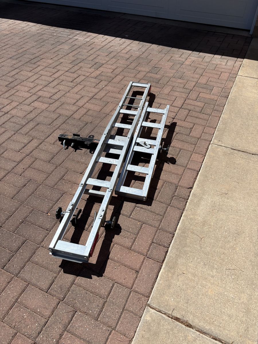 Motorcycle Hitch Carrier Hauler Rack Aluminum Dirt Bike Mobility Scooter Ramp