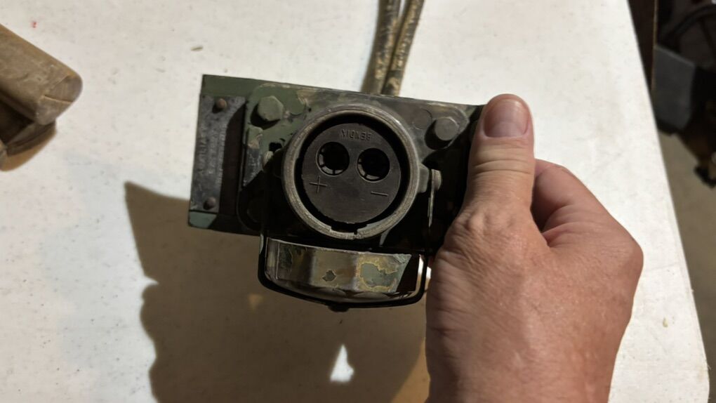 Vintage Battery Auxiliary Receptacle 26 Volts