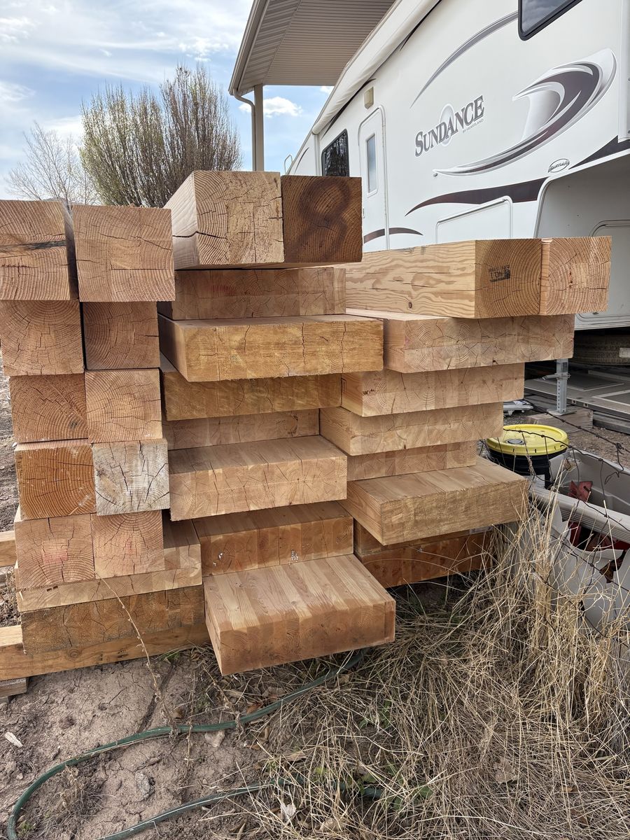 GluLam Glue Lam 8x8 Timber Blocks And Posts