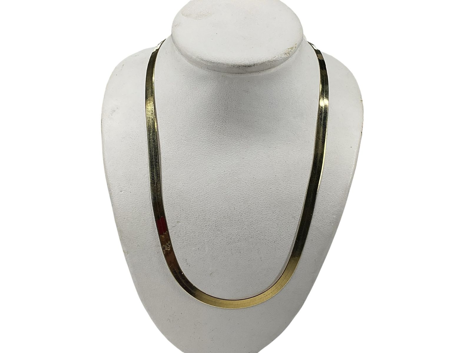 14K Yellow Gold 18” 4mm Herringbone Necklace E75013893