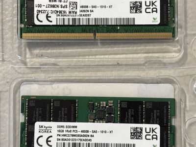 32GB (2x16GB) DDR5-4800 Laptop RAM – SK Hynix SODIMM – Matched Pair