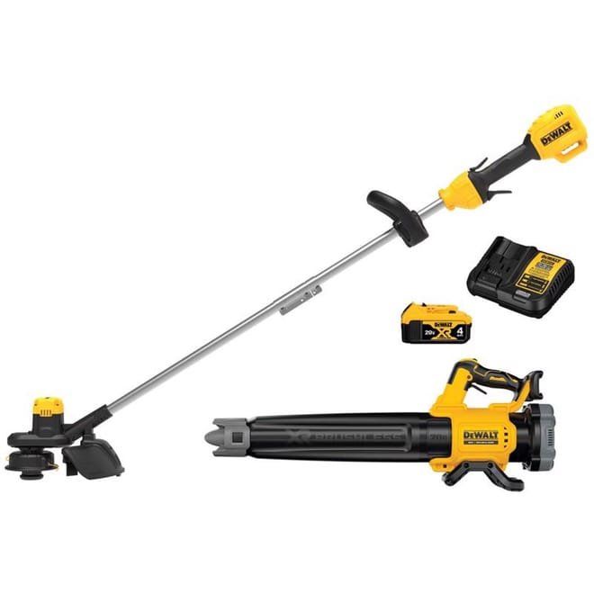 DEWALT 20V MAX XR Cordless String Trimmer and Axial Leaf Blower Combo Kit