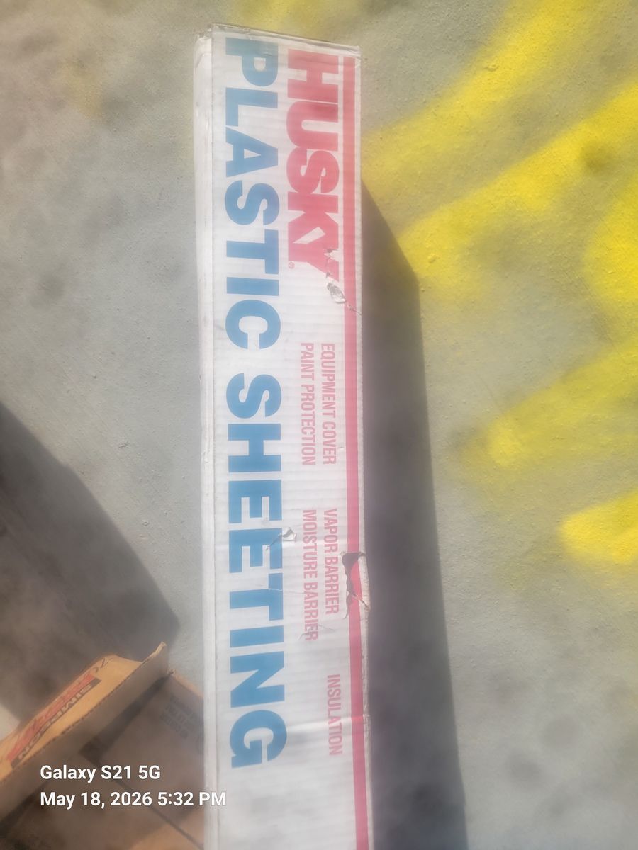 Husky 4 mil.12 ft. x 100 ft. Clear 4 mil Plastic Sheeting