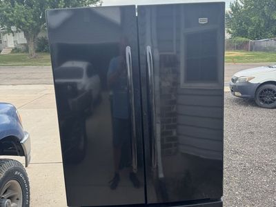 Maytag Black French Door Refrigerator with Bottom Freezer - Fair Condition