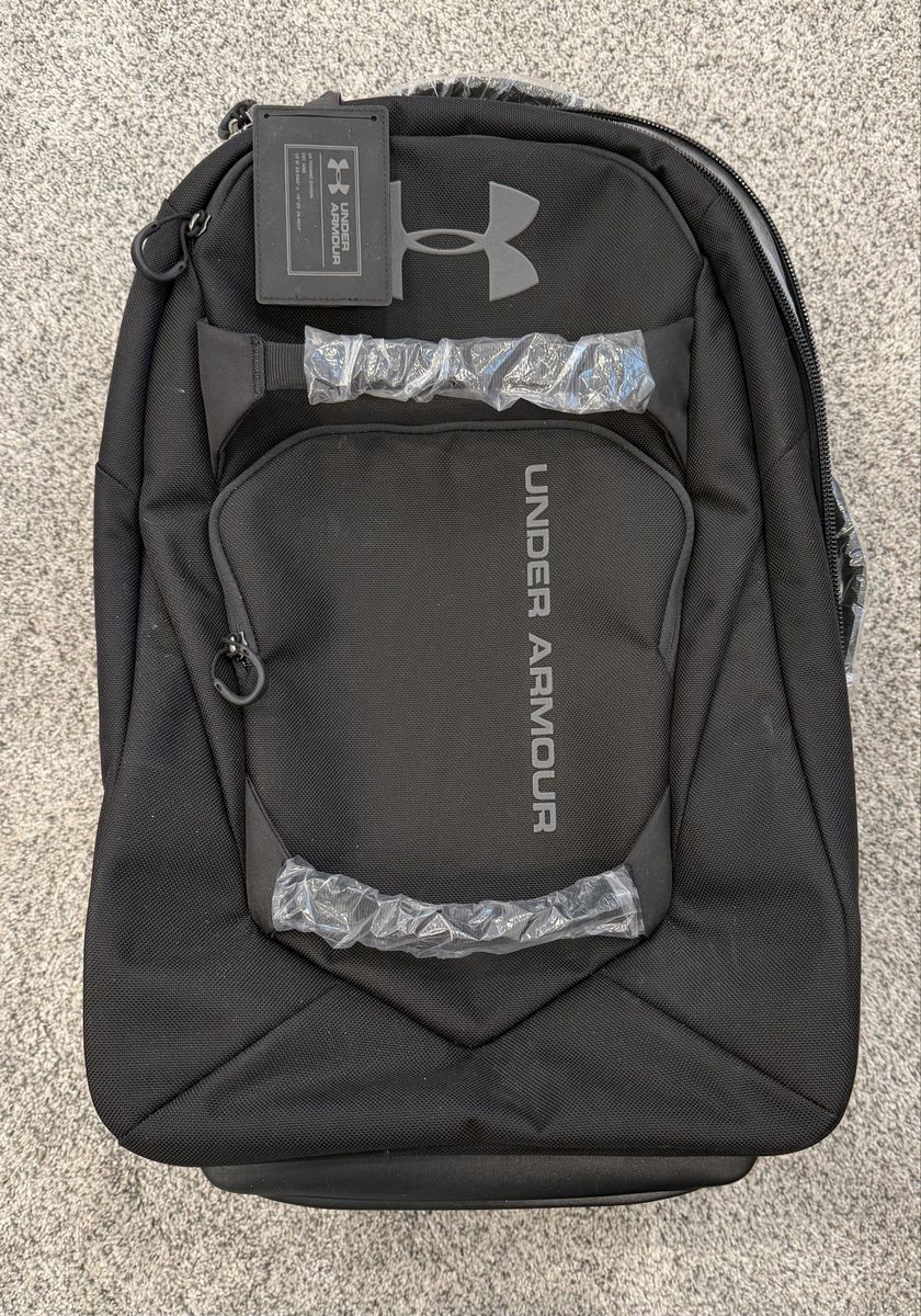 Under Armour Black Hustle 5.0 Carry-on   / Carry On Roller Bag with Cordura Fabric - New with Tags