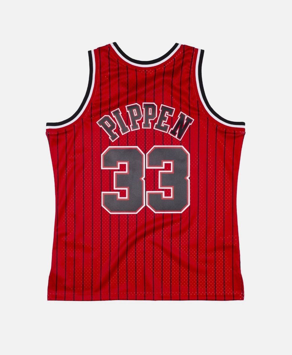 Scottie Pippen #33 | 3XL* | Chicago Bulls 1995-96 Swingman Jersey | Red and Black | MOJ076
