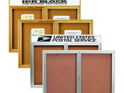 Commercial Display Case Corkboard