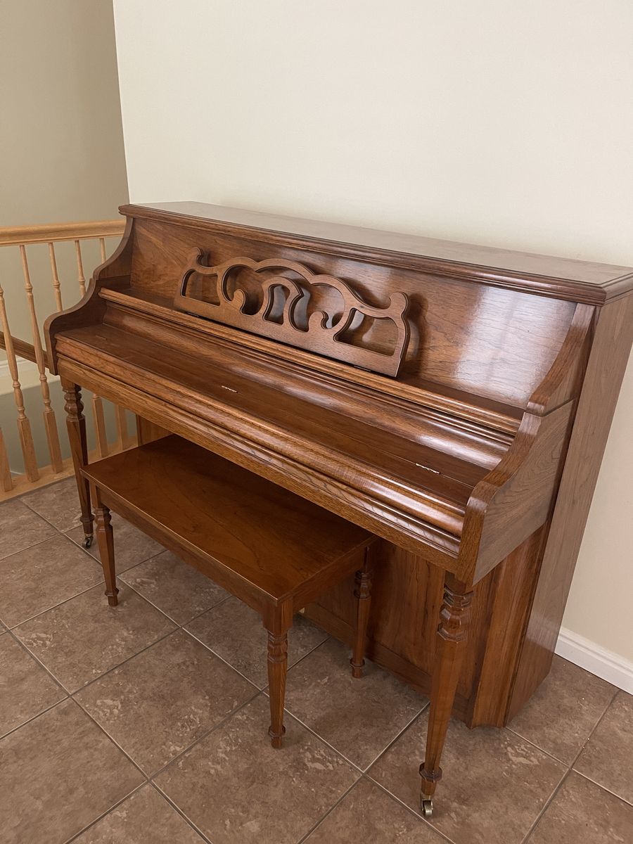 Piano and bench