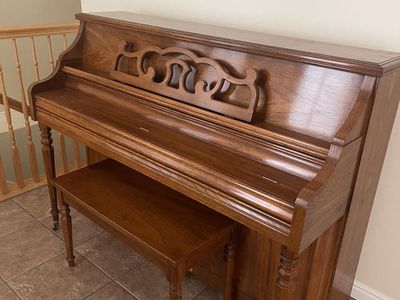 Piano and bench