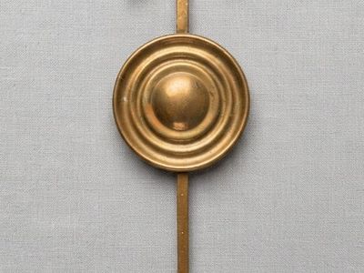 VTG Ornate Brass Clock Pendulum Bob - Antique Replacement Part