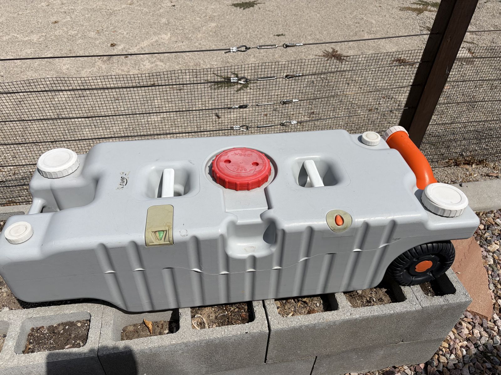 Portable RV Waste holding tank.