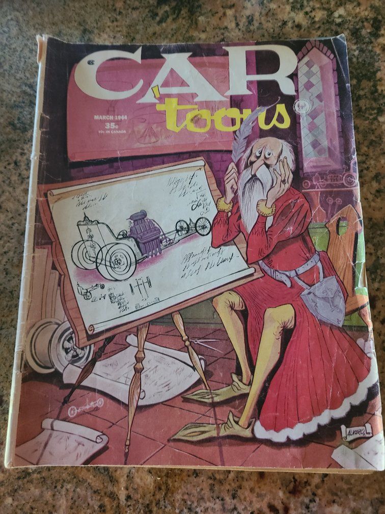Vintage Car Toons Magazine March 1964 Issue Drag Racing Humor