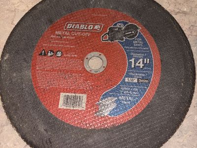 Diablo 14" Metal Cut-Off Saw Wheel Blade 1/8" Thickness 1" Arbor