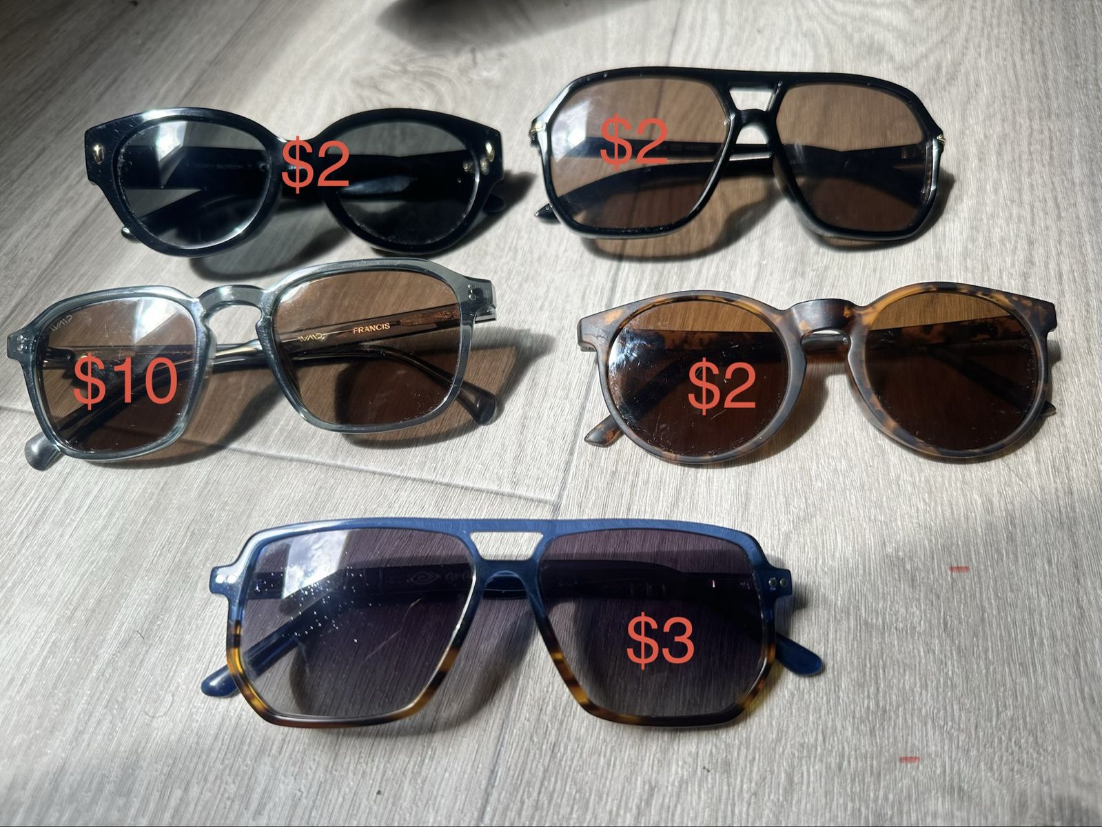Various sunglasses