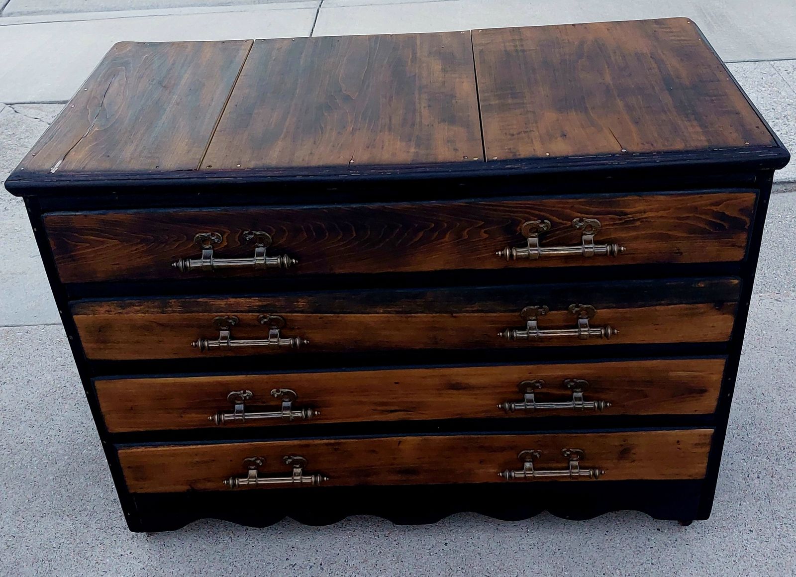 Antique Walnut Dresser 4 Drawer From 1872