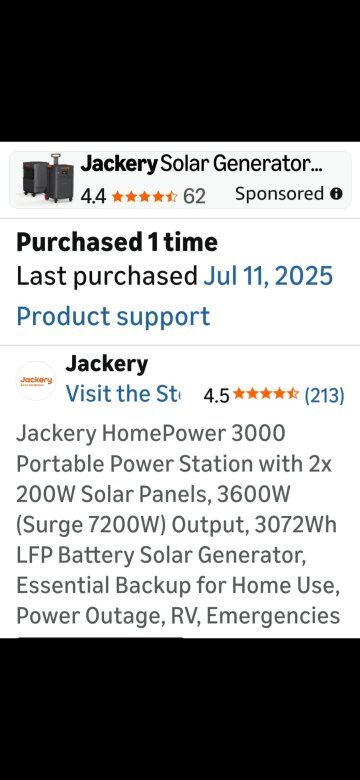 Never Used Solar Generator with two Solar Panels