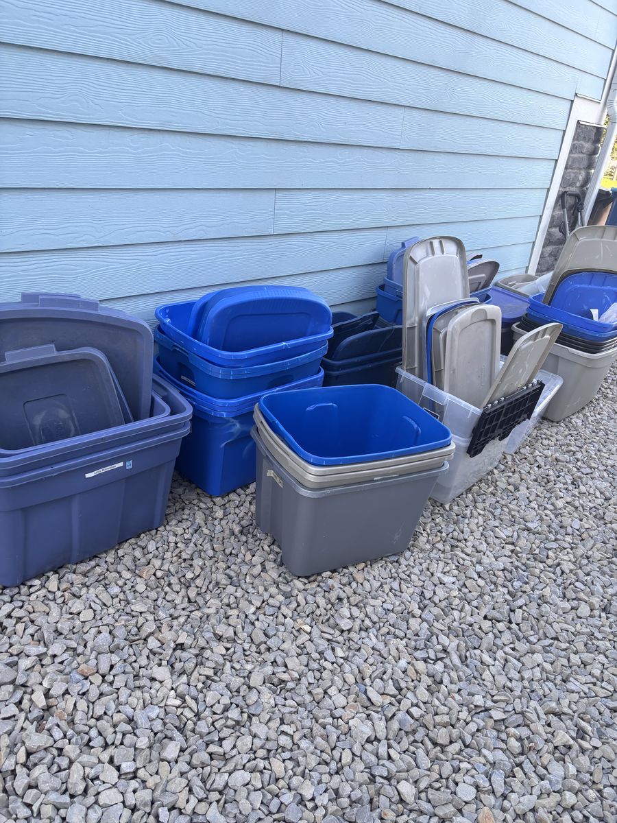 FREE- lot is totes, storage bins