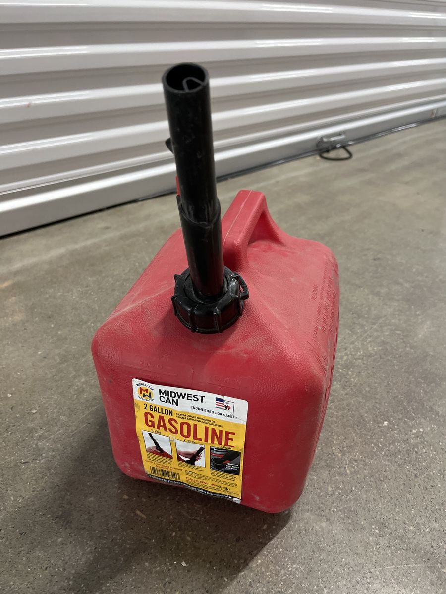 Midwest Can 2-Gallon Red Gasoline Fuel Container with Spout