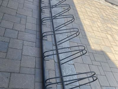 Iron (metal) bike rack