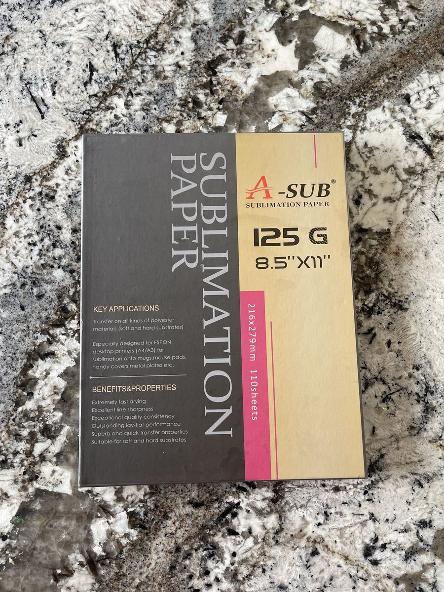 New! A-Sub sublimation Paper 110 sheets