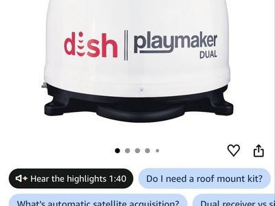 Winegard Dish Playmaker Dual Portable Automatic Satellite TV Antenna