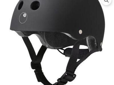 Eight Ball Adjustable Black Skate Helmet for Cycling, Rollerblading, and Skateboarding