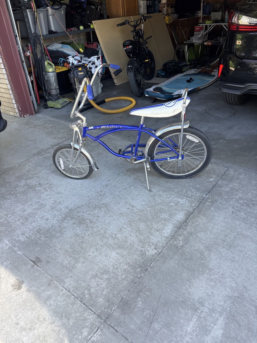 Vintage Schwinn Stingray Krate Purple Bicycle - Classic Muscle Bike with Sissy Bar