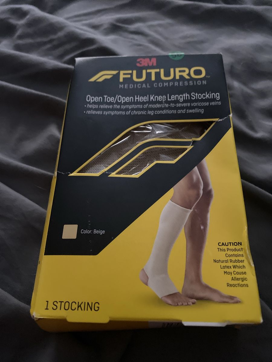 3M Futuro Medical Compression Open Toe/Heel Knee Length Stocking - Beige, 1 Stocking