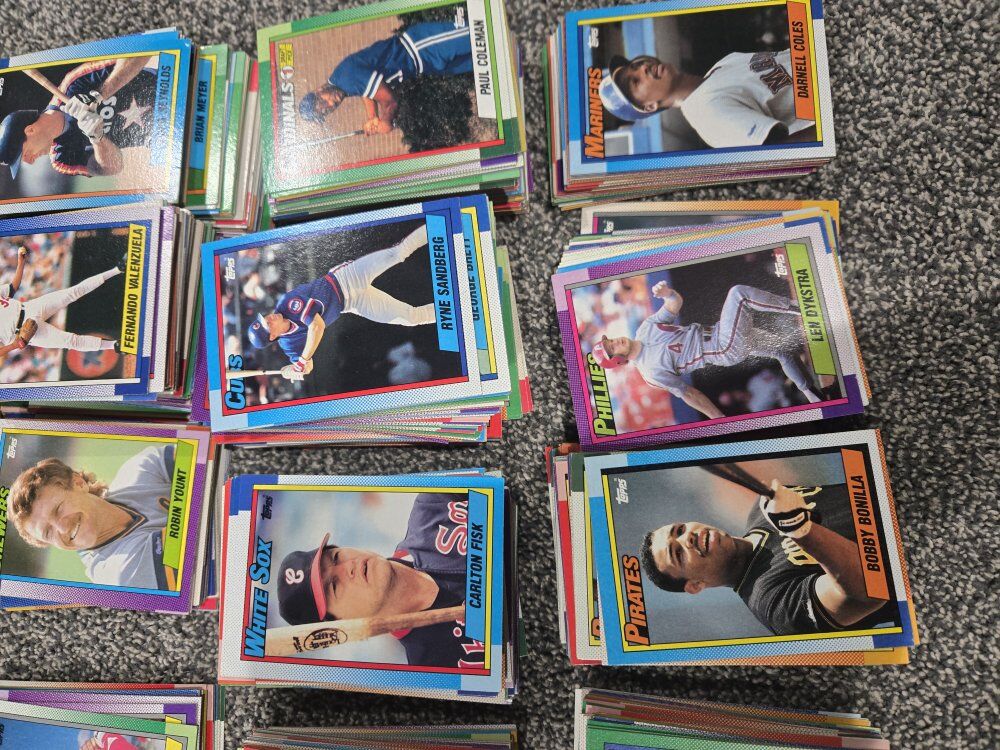 over 1700 baseball cards 1990 tops and 2024 tops