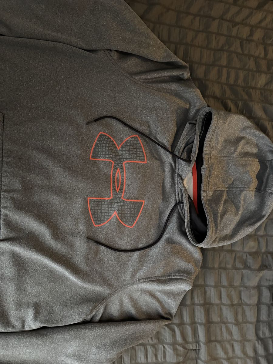 Under Armour ColdGear Gray Hoodie Mens 2XL Loose Fit Pullover Sweatshirt