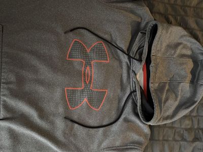 Under Armour ColdGear Gray Hoodie Mens 2XL Loose Fit Pullover Sweatshirt