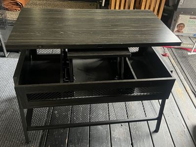 Lift Top Convertible Coffee Table with Hidden Storage,