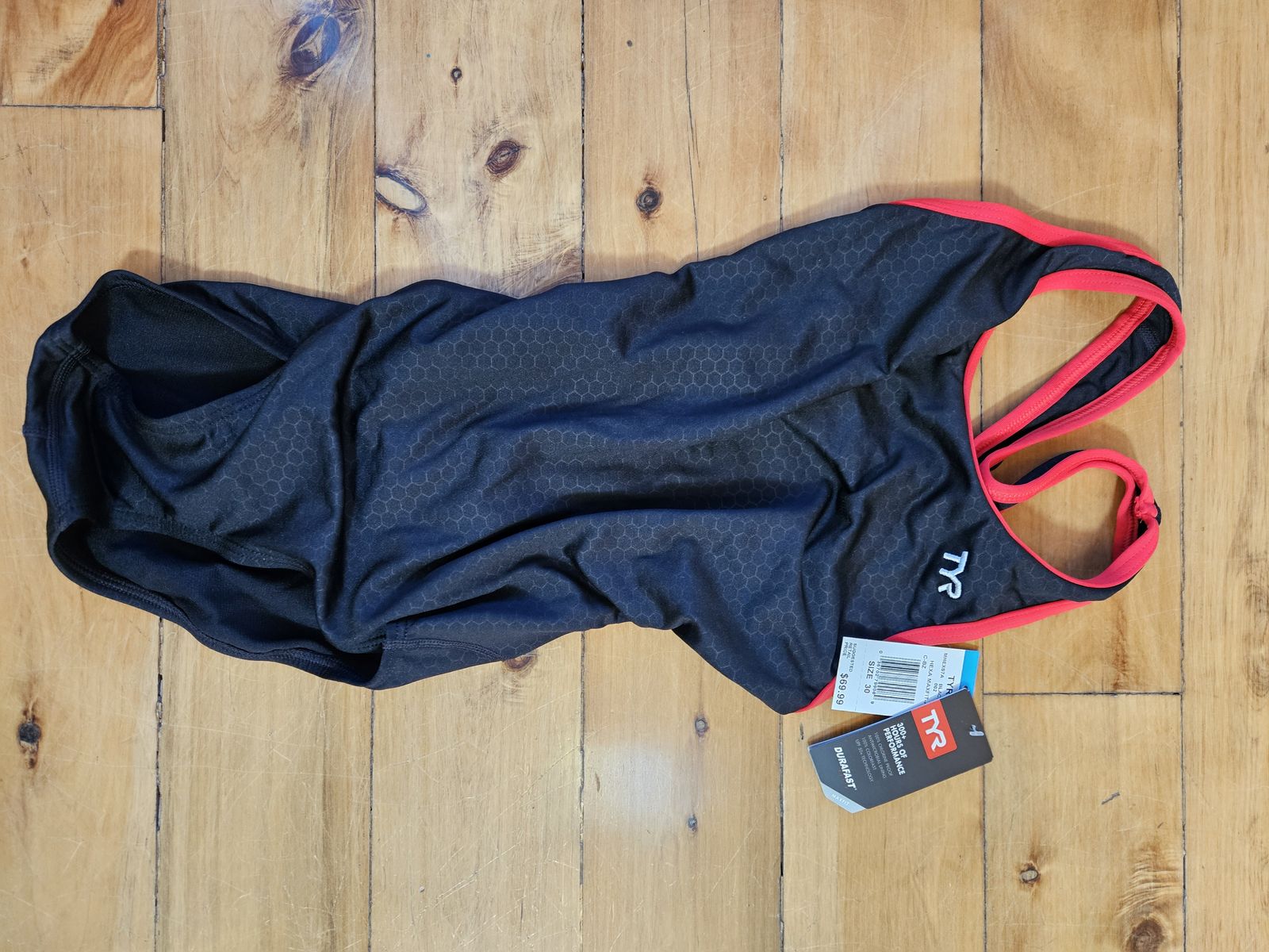 TYR Maxfit Swimsuit - Hexa - Black & Red Size 30 Women's