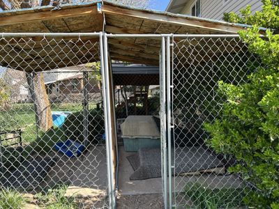 First come large dog run, chicken coop goat/ lamb