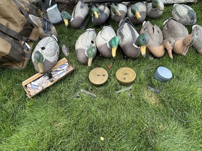 Motion Duck Decoys and carry bag.