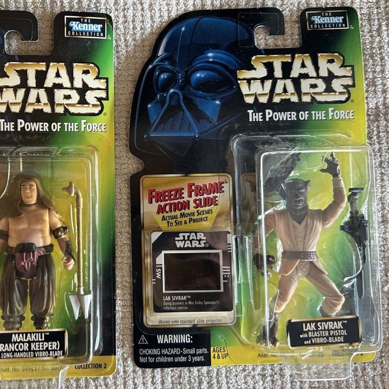 Star Wars The Power of the Force Lak Sivrak Green Card Figure Freeze Frame Action Slide