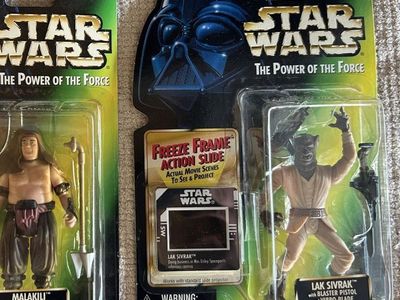 Star Wars The Power of the Force Lak Sivrak Green Card Figure Freeze Frame Action Slide