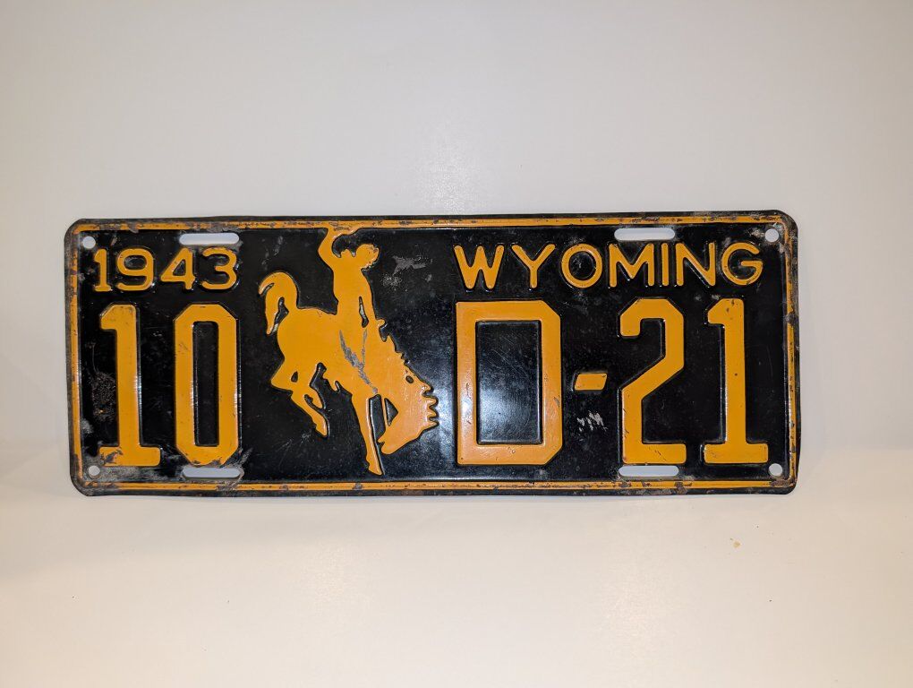 Wyoming license plate collection