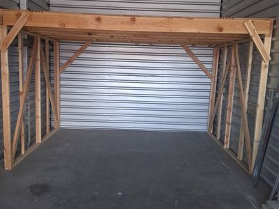 Custom built wood loft
