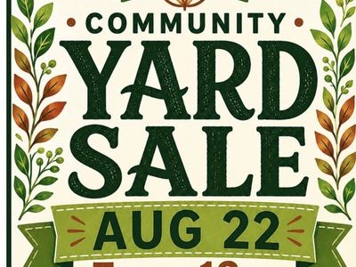 Yard Sale Event - August 22
