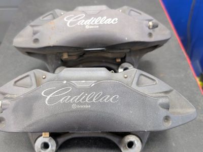 Cadillac ATS J55 Brembo 4 Piston Front Brake Calipers Pair 84544154 84544155 OBO...