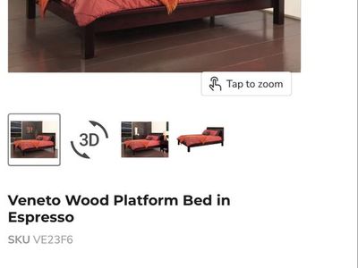 Modus Furniture Veneto California King Espresso Wood Platform Bed